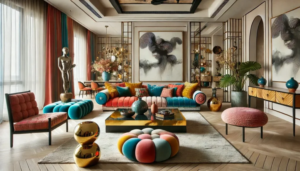 Statement pieces in maximalist home design